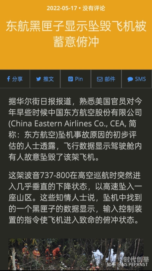 东航客机坠毁事故原因尚无清晰判断东航客机坠毁事故原因待解，多方调查与深度分析-第3张图片